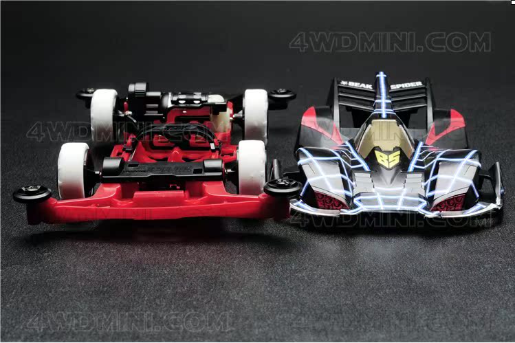 进口tamiya 田宫 四驱车 s2红色底盘 蜘蛛王 黑蜘蛛 19439 现货