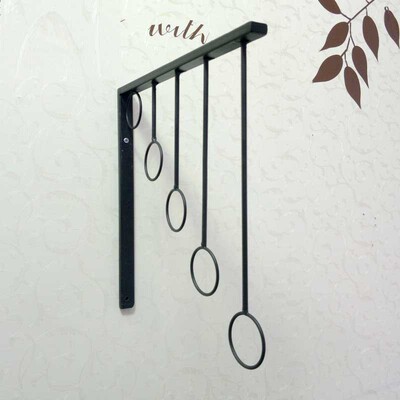 铁艺 服装店吊环 上墙挂钩 复古服装店内衣架 正挂简易挂钩