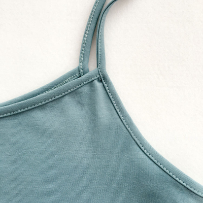 【柯柯大叔】晚晚同款深豆绿色细吊带上衣背心女宽松版外穿