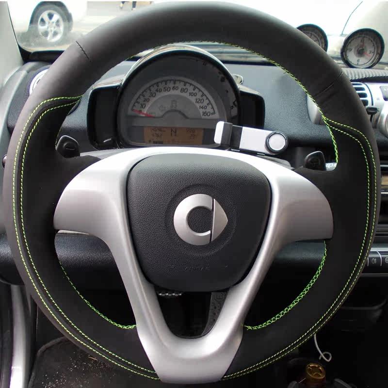 奔驰smart fortwo 斯玛特 forfour专用真皮手缝方向盘套汽车把套