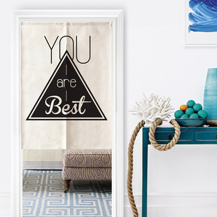 门帘布艺卧室客厅隔断帘子厕所厨房棉麻布帘简约装饰玄关半帘定制