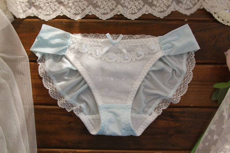 新款夏天无痕内裤低腰性感蕾丝诱惑透明小清新蝴蝶结可爱少女薄仙