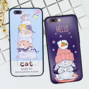 oppor11手机壳女款可爱卡通超萌r9s防摔硅胶r9plus个性创意全包韩