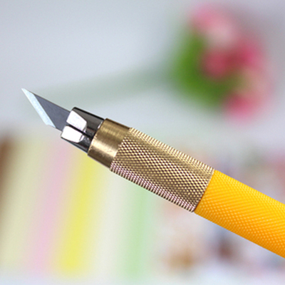 日本进口olfa爱利华ak-5橡皮章雕刻刀模型贴膜版画刻纸小黄笔刀