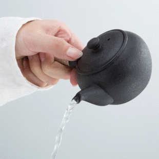 侧把壶日式茶道茶具泡茶壶紫砂壶黑陶泡茶器家用 陶瓷沏茶壶