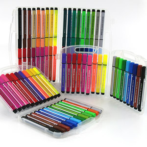 嘀铃嘀铃彩笔硬头笔水彩笔套装儿童学生用彩色笔可水洗水彩画画笔