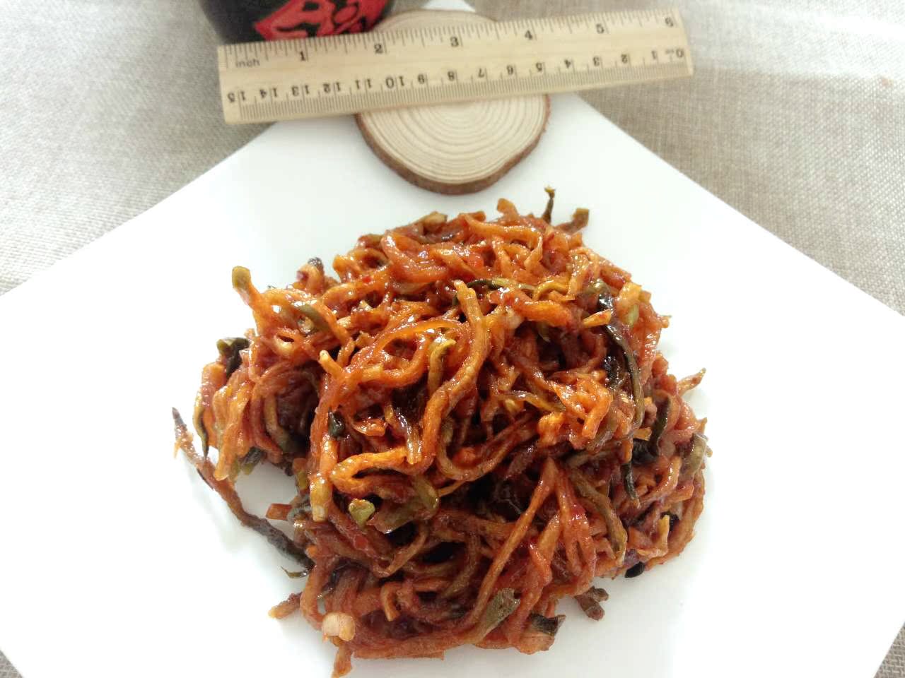 农家自制 绿萝卜丝咸菜辣拌萝卜条萝卜干咸菜 鲜族风味泡菜500g