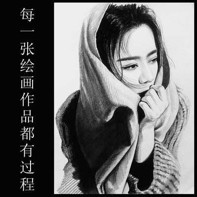 彩鉛肖像素描畫像畫照片純手繪人物人像畫像代畫素描頭像訂製素描