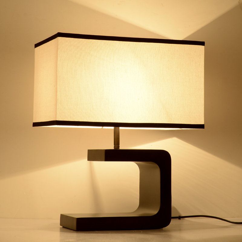 新中式台灯 现代简约led创意时尚铁艺装饰台灯卧室样板房酒店台灯