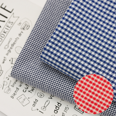 经典红白蓝白格子布 纯棉棉布布料 手工衬衫衣服儿童裙子服装l