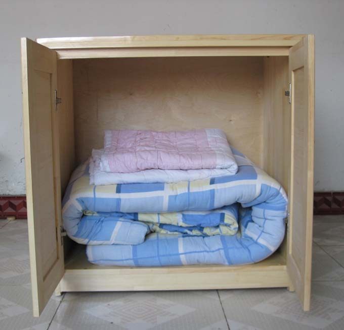 放被子的储物柜子实木阳台收纳柜大容量简易落地柜被橱衣柜定做