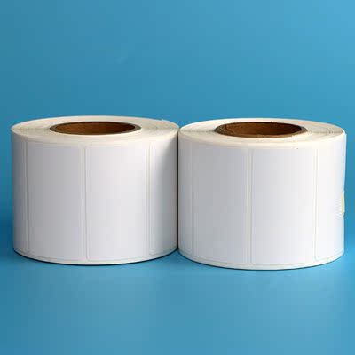 富洲空白铜板不干胶标签纸 打印机专用条码纸55mm*30mm*830张/卷