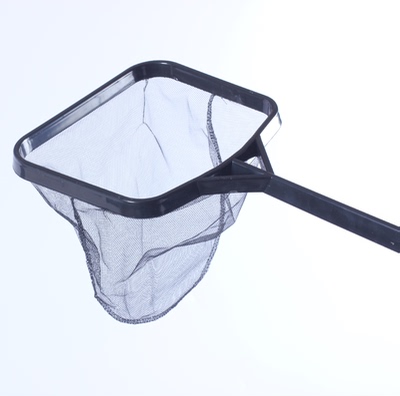 黑色塑料鱼捞网 鱼缸水族箱清洁捞网方形手抄鱼捞网 水族捞网