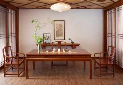 汉唐实木茶桌 福到福缘书卷祥龙茶台 鸡翅木花梨木黑檀木茶盘茶海