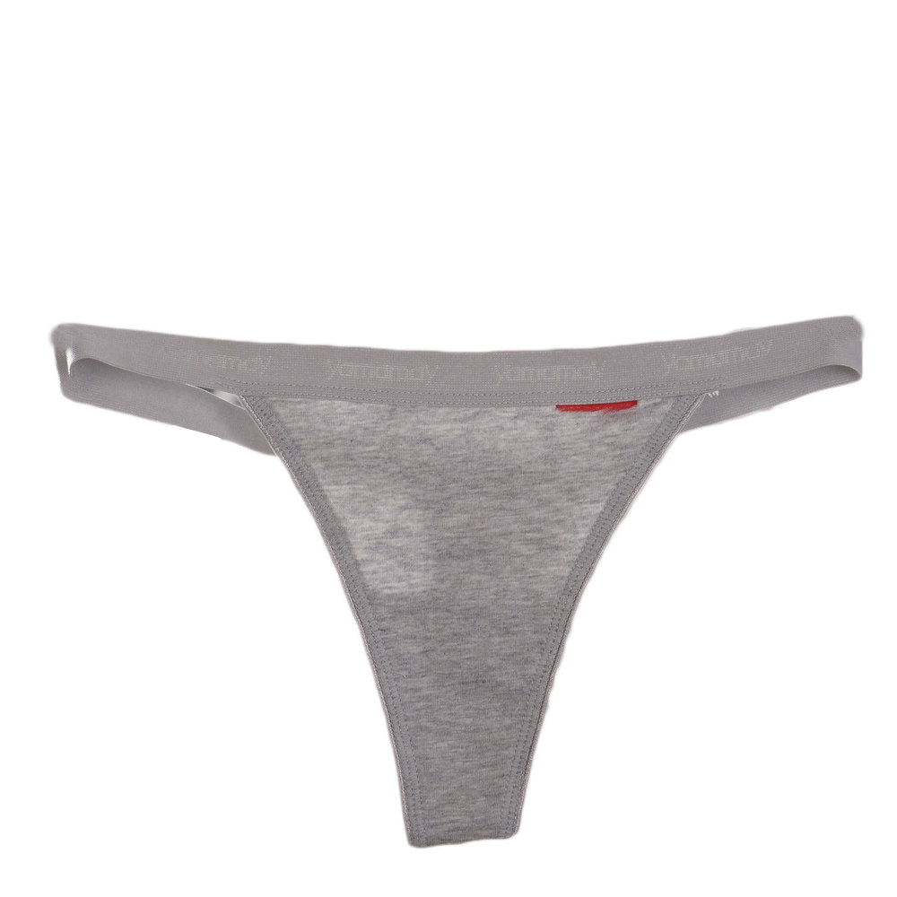 欧美纯色莱卡薄款冰丝女内裤 加大码一片式低腰丁字裤高弹舒适t裤