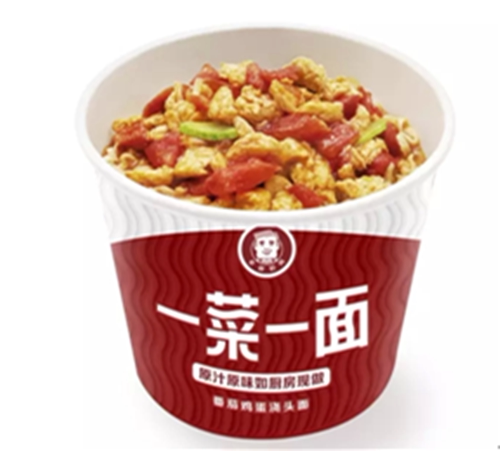 今麦郎方便面老爸厨房一菜一面番茄鸡蛋浇头面单桶 满12桶包邮