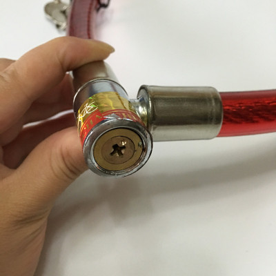 加粗钢缆锁自行车圈锁单车防盗锁软锁环形锁电瓶车锁电动摩托车锁