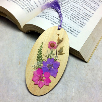 押花书签 空白书签 竹片吊牌 diy干花压花吊牌 创意竹质书签
