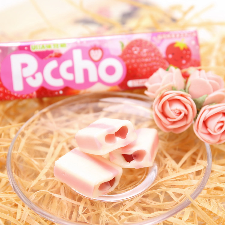 日本进口*uha悠哈味觉糖草莓味果汁夹心软糖50g 单条10粒装 0952