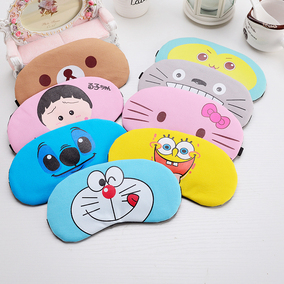 包邮男女儿童哆啦a梦叮当猫眼罩卡通睡眠透气遮光纯棉眼罩冰袋敷