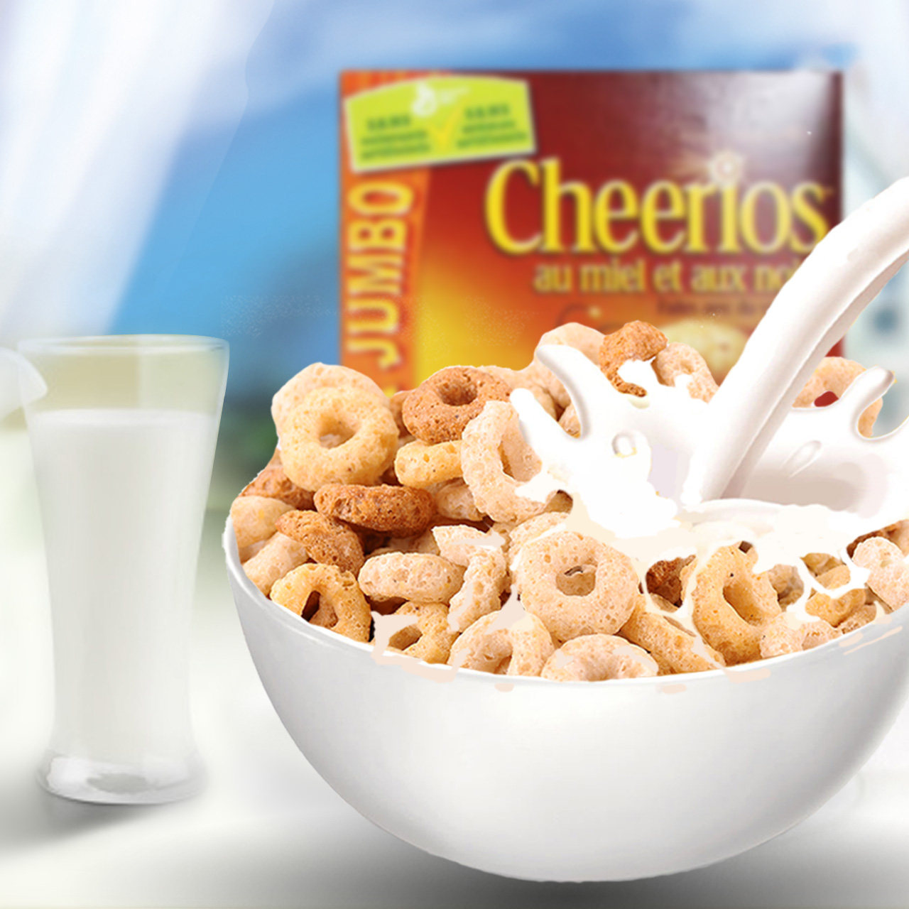 美国进口晶磨cheerios蜂蜜麦圈纯燕麦甜甜圈即食早餐冲饮麦片725g