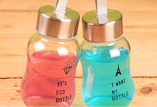 杯子 夏季卡通可爱儿童玻璃杯150ml 广告创意礼 便携防漏学生小水杯子