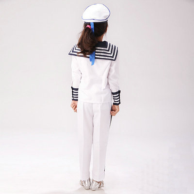 兒童演出服海軍表演服軍裝海軍合唱服幼兒舞蹈服小海軍服裝長款