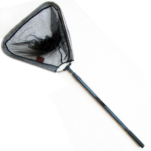 5米铝圈黑三角抄网 可收缩抄网渔具用品 渔网细眼 垂钓用品