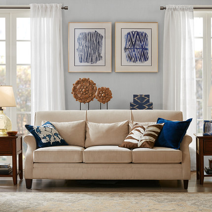 美式乡村优胜美地轻奢v5系列布艺沙发茶几 简约沙发_7折现价6298.32元