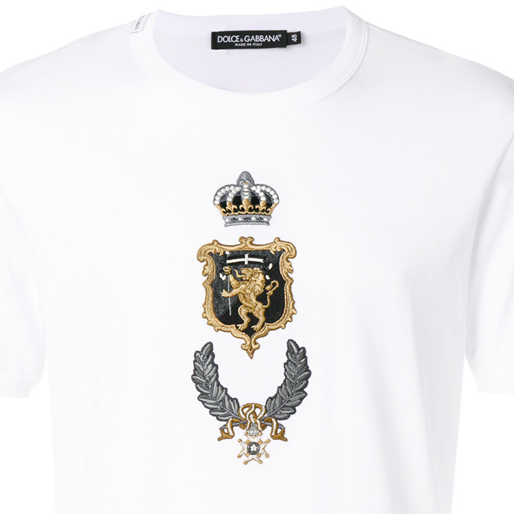dolce&gabbana 杜嘉班纳 新款绣标皇冠男士短袖t恤 g8hi7zg7ljd