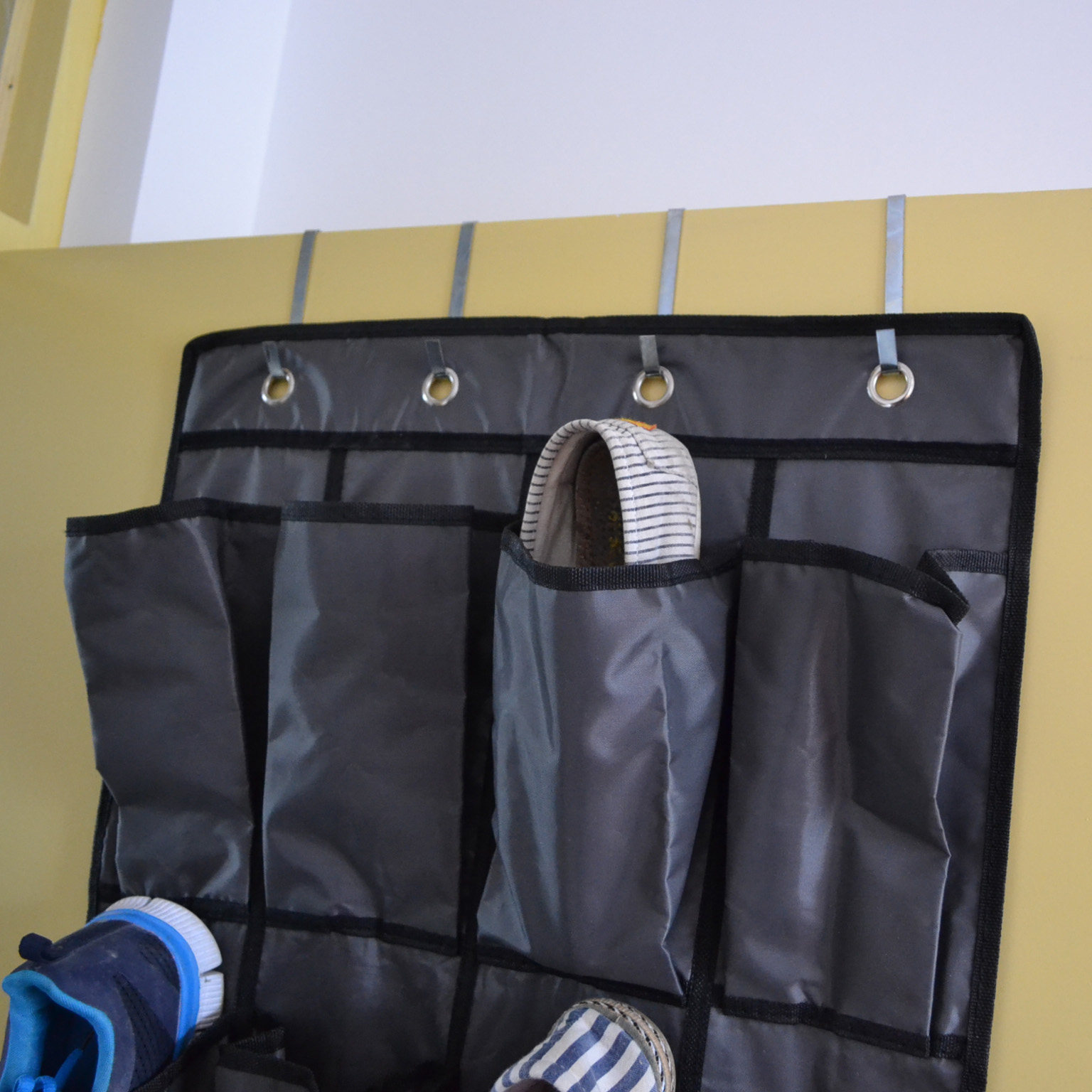 厂家直销大容量24格门后挂袋鞋子收纳袋牛津布墙面玩具杂物储物袋
