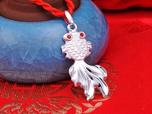 吊坠 正品 金鱼999纯银吊坠 999纯银女男男士银饰品 韩版生日礼物
