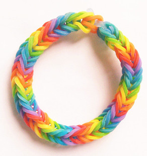 彩虹织机编织创意手工具diy手链套装夜光彩色儿童橡皮筋批发包邮