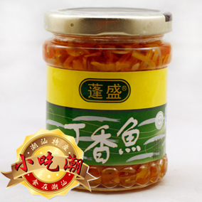 潮汕特产 佐粥调味 罐头鱼小鱼蓬盛老字号 丁香鱼180g 佐料杂咸