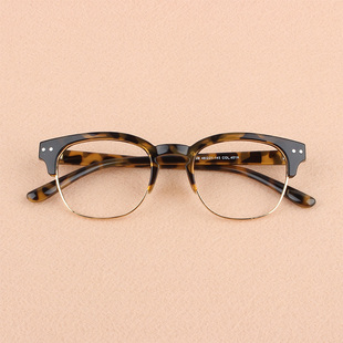 tr90复古半框眼镜框 成品近视眼镜框 光学配镜 男女款 大脸眼镜架