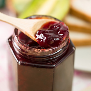 果酱 玫瑰小红莓果酱 酸奶伴侣 纯手工自制玫瑰蔓越莓果酱铺 2瓶包邮