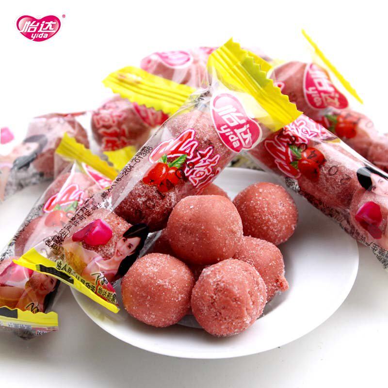 怡达山楂球开胃食品休闲零食山楂糕消食100g儿童零食5罐包邮