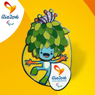 里约2016年残奥会吉祥物摇头徽章