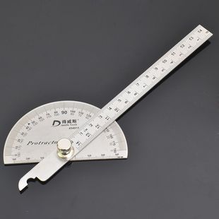 半圆180度调整式半圆分度规 量角器 不锈钢角度尺 万能角度尺角尺包邮