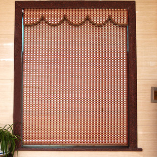 竹帘 卷帘 窗帘 门帘 竹帘门 竹墙纸 罗马帘 茶室茶庄款 古典式7