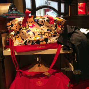 单肩包 正品香港迪士尼代购 tusm tusm 米奇大家族休闲旅行单肩包休闲