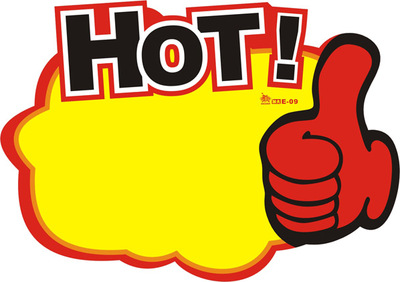 中号pop广告纸 拇指hot爆炸贴 活动价格标签 促销牌 特价牌标价签