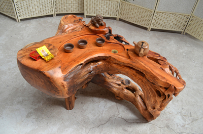精品红豆杉根雕茶几整体树根茶桌 实木功夫茶台 收藏工艺品特价