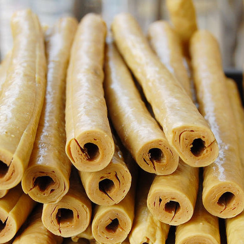 农家手工自制豆筋棍 豆棒豆筋管 豆筋豆筋棒 腐竹棍500g