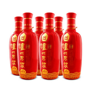 瀘州老窖原漿喜慶裝52度500ml*6瓶白酒整箱特價包郵婚禮喜酒