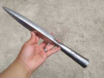 铁匠手工锻打红缨枪头野猪矛霸王枪头武术道具冷兵器复古枪头定做