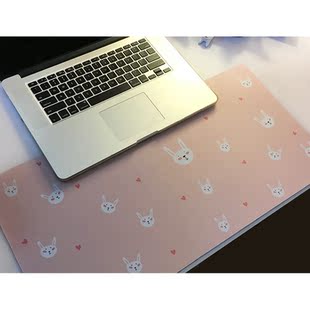 土豆potato/土豆杂物 可爱粉色小兔 原创新品鼠标垫 支持来图定制包邮