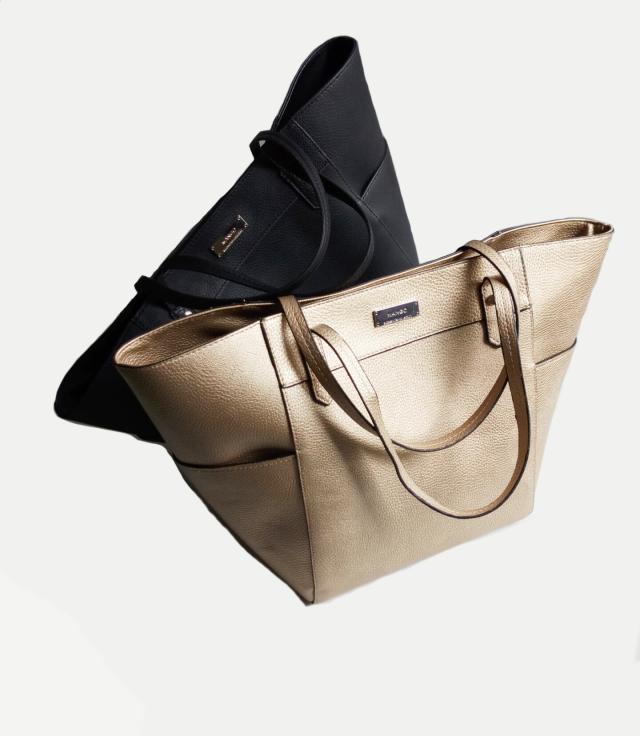 mango女包 欧美时尚 春夏新款 磁扣超大容量女士单肩手提包包n44