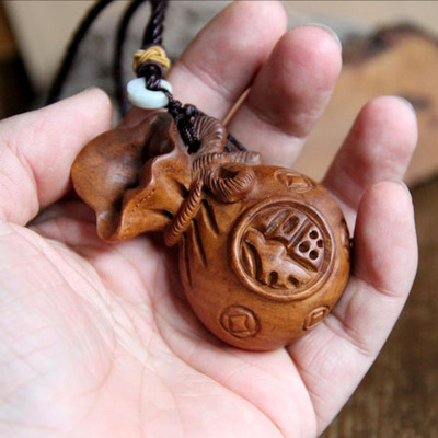 【福袋手把件】桃木 手把件 把玩件 福财袋 强身健体 辟邪保平安