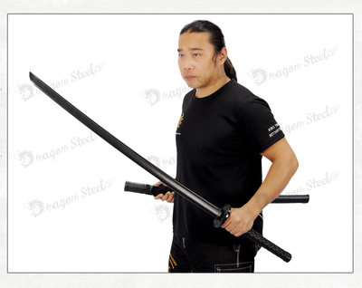 台湾龙裕 塑钢木纹野太刀含鞘/打刀/居合刀/练习刀/武士剑道木刀